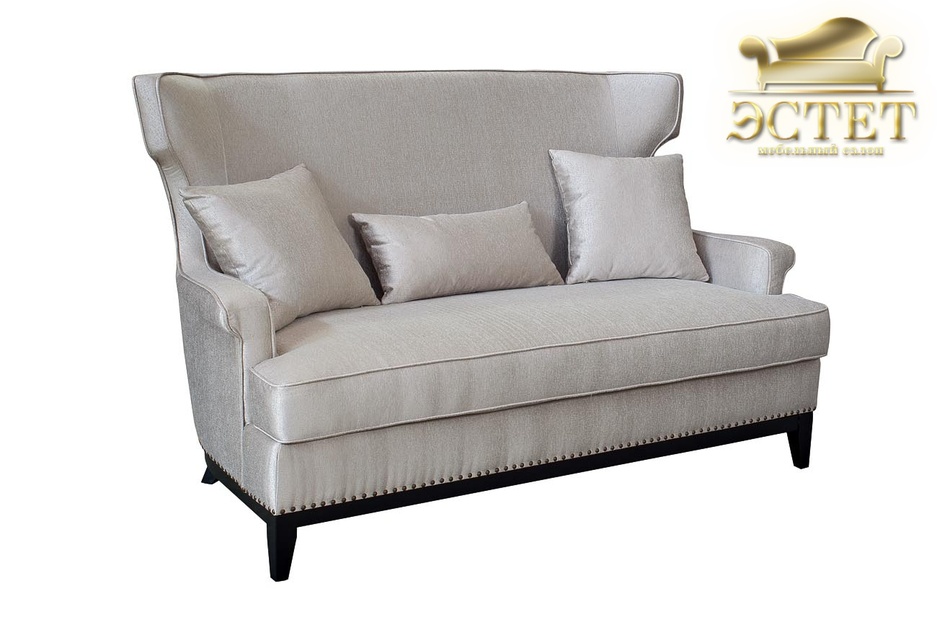 дизайнерский двуместный диван диван в английском стиле с ушками гарда декор эстет belestet.ru