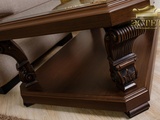 элитная мебель резьба итальянская мебель стол журнальный марсель  коричневый реьба классическая меб