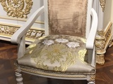 стул с подлокотниками столовая белая эксклюзвная мебель монарх массив шинуа эстет belestet.ru