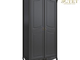 N122 шкаф двухдверный французская мебель массив спальня черный прованс ноктюрн nocturne kreind beles