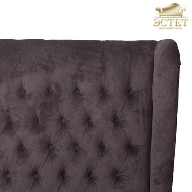 интерьерная кровать велюр итальянский дизайн дизайнерская мягкая кровать элитная мебель гарда декор 