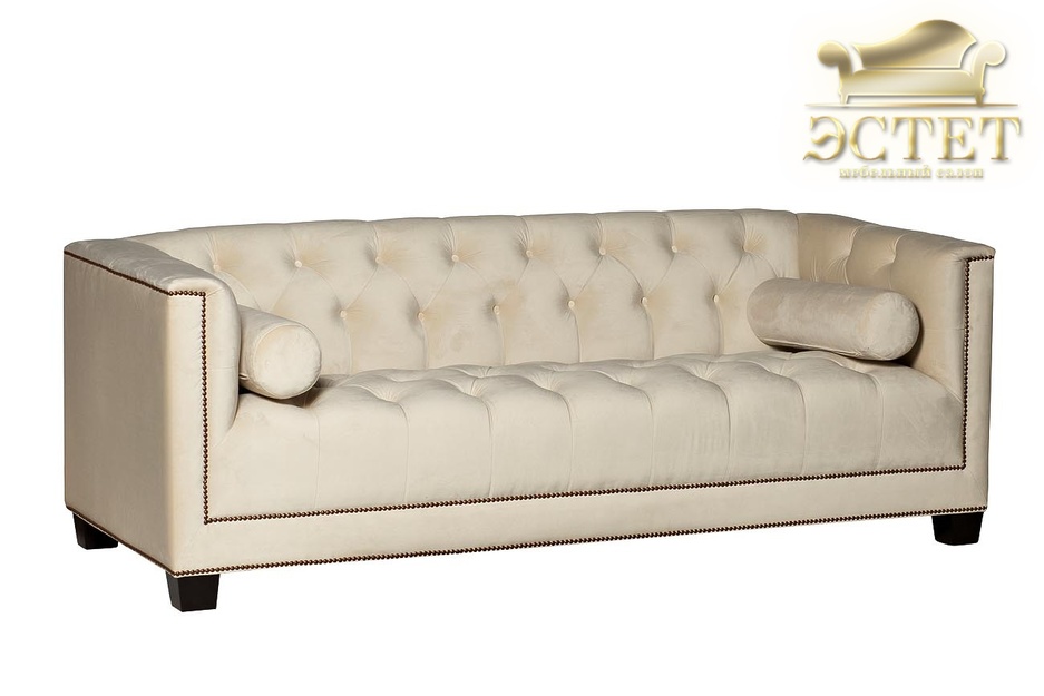 светло-бежевый диван дизайнерская мебель диван с валиками гарда декор эстет belestet.ru