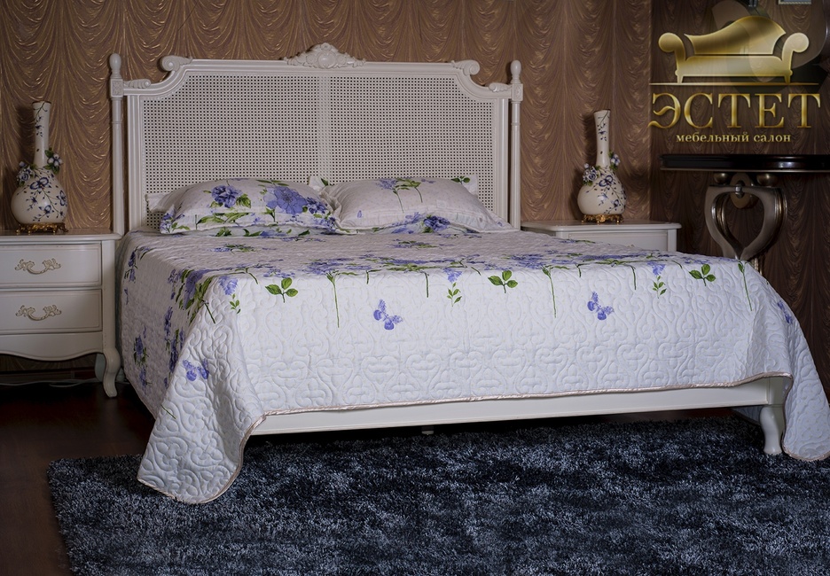 кровать ротанг провиденса french village  французская мебеь спальня прованс кантри белая provence c