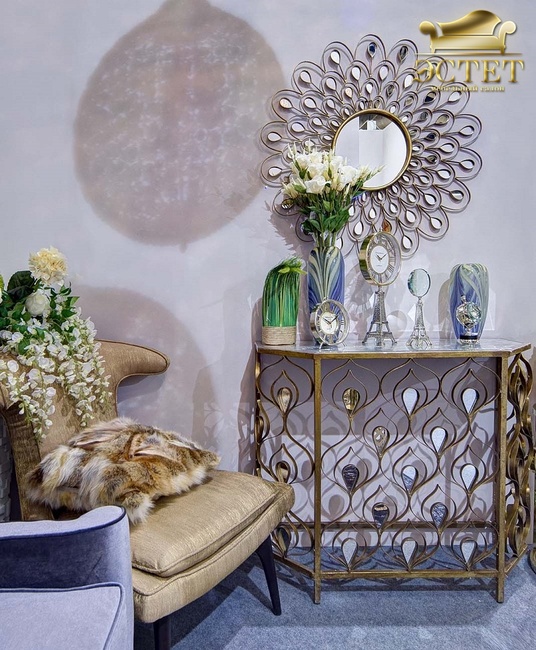дорогое зеркало дизайнерское зеркало золотое круглое гарда декор эстет belestet.ru