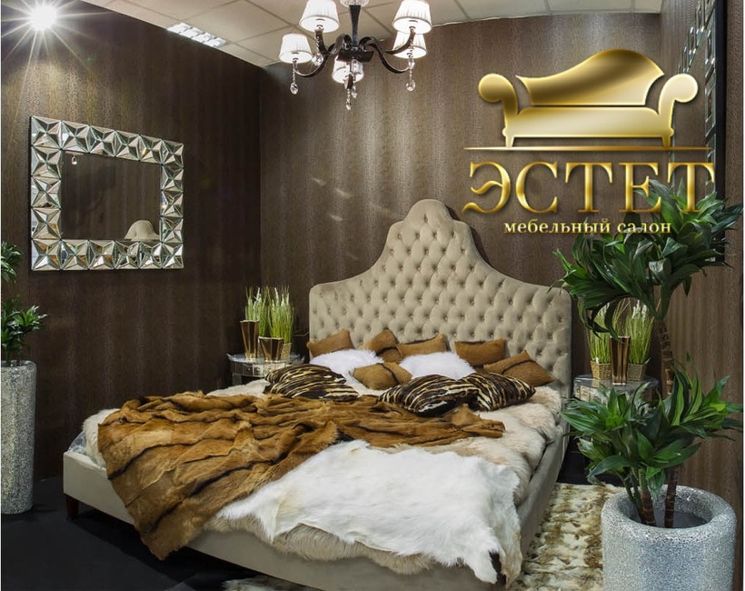 дизайнерская мягкая кровать элитная мебель гарда декор эстет belestet.ru