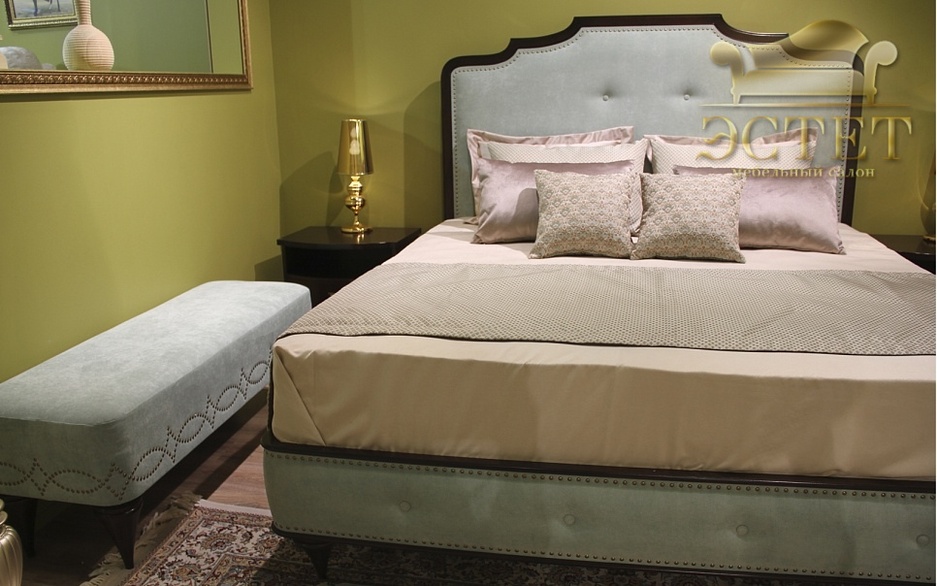 широкая двухспальная кровать спальня оскар oscar массив zzibo уфамебель интернет магазин belestet.ru