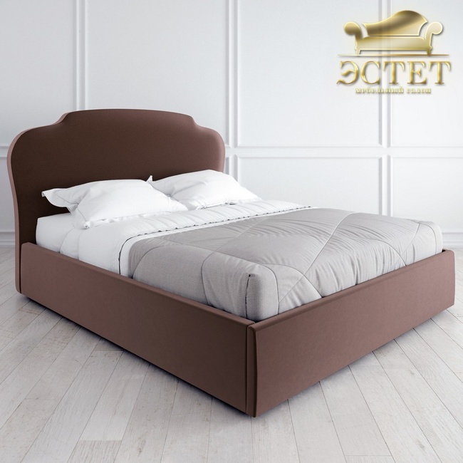 коричневая мягкая кровать с подъемным механизмом kreind k03 belestet.ru