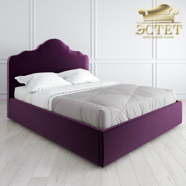 фиолетовая дизайнерская мягкая кровать к04 артдеко ардеко kreind  belestet.ru