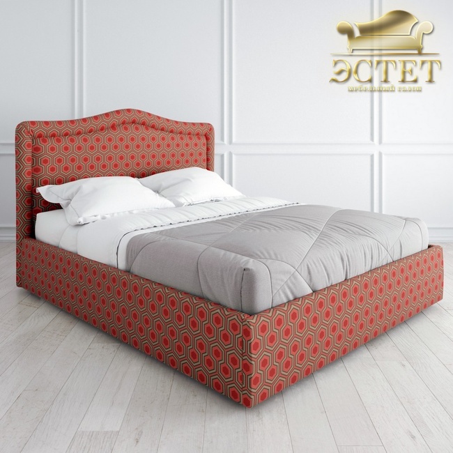 красная мягкая кровать в стиле артдеко ардеко к-01 kreind belestet.ru