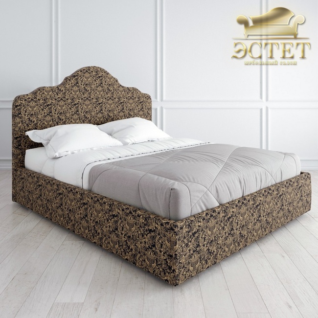 темная дизайнерская мягкая кровать к04 с подъемным механизмом артдеко ардеко kreind  belestet.ru