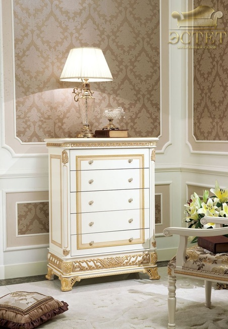 комод ампир белый рококо барокко эксклюзивная мебель спальня массив натуральное дерево монарх китай 