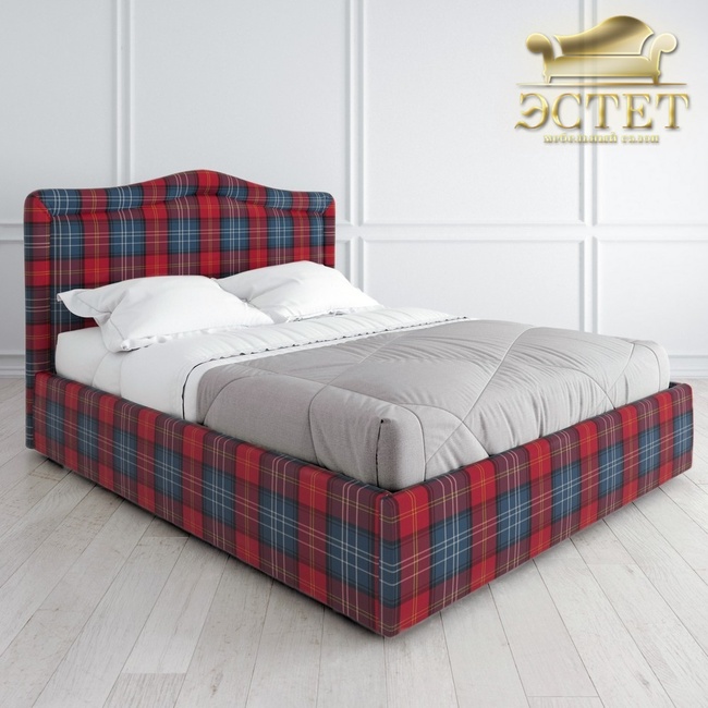 кантри прованс кровать в клетку дизайнерская мягкая кровать к-01 английский стиль kreind belestet.ru