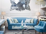 дизайнерский иван бирюзовый диван лен итальянский дизайн прованс гарда декор эстет belestet.ru