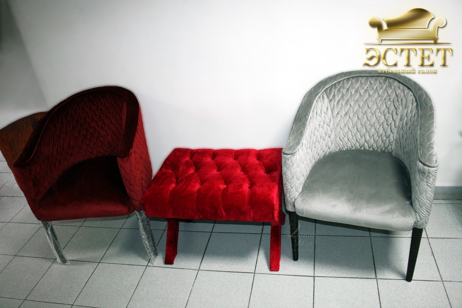 итальянский стиль гарда декор стеганое акцентное красное кресло дизайнерское кресло этет belestet.ru