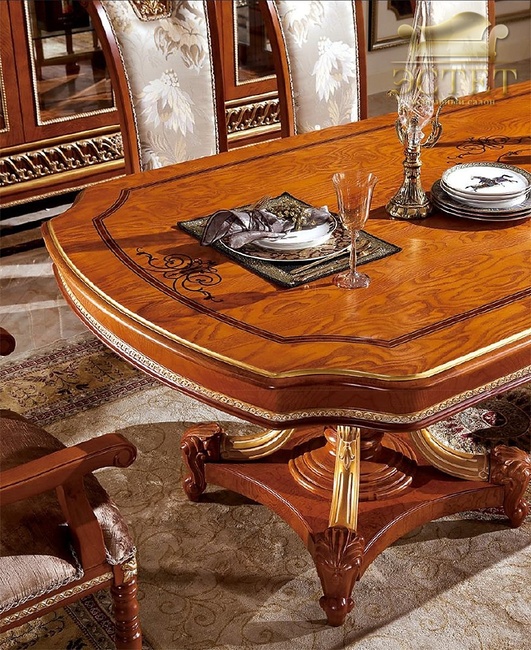 длинный стол итальянская мебель эксклюзивная мебель столовая монарх орех массив натуральное дерево ш