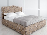 K01-160-0390 бежевая кровать с узорами птички кровать в стиле прованс белая дизайнерская мягкая кров