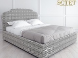 черно-белая мягкая кровать с подъемным механизмом kreind k03 belestet.ru артдеко ардеко лофт модерн