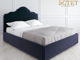темно-синяя дизайнерская мягкая кровать к04 артдеко ардеко kreind  belestet.ru