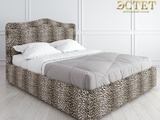 леопардовая  мягкая кровать в стиле артдеко ардеко к-01 kreind belestet.ru