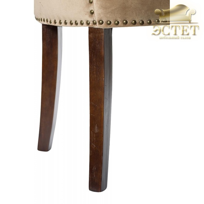 итальянский дизайн дизайнерский стул с кольцом велюровый бежевый гарда декор эстет belestet.ru