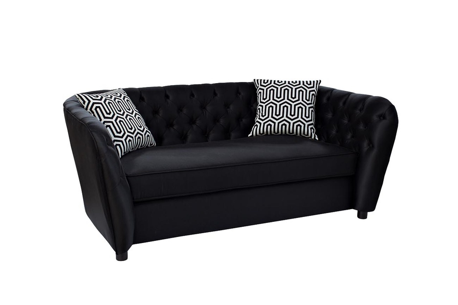 черный диван в современном стиле