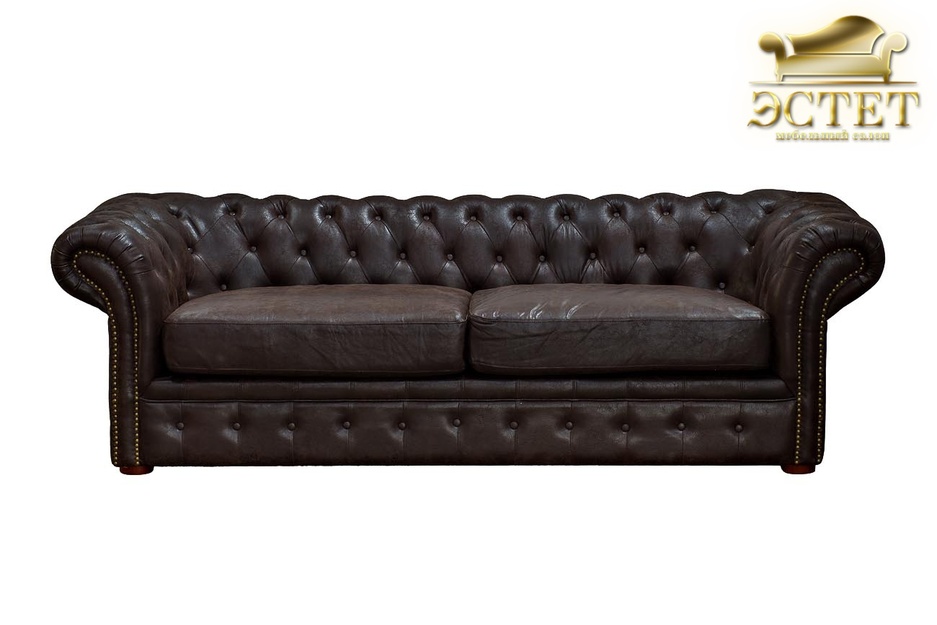 дизайнерская мебель трехместный кожаный диван честр натуральная кожа гарда декор эстет belestet.ru