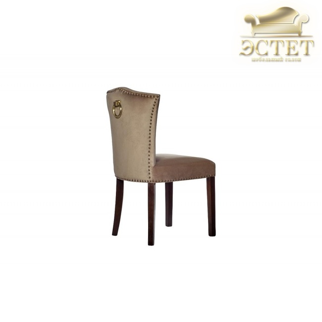 мягкий стул ардеко артдеко дизайнерский стул с кольцом велюровый бежевый гарда декор эстет belestet.
