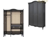 шкаф трехдверный комод широкий французская мебель массив спальня черный прованс ноктюрн nocturne kre