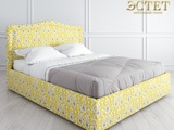 желтая мягкая кровать в стиле артдеко ардеко к-01 kreind belestet.ru