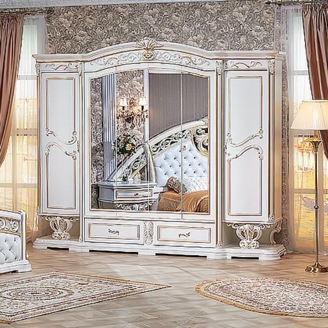 Набор мебели для спальни «Марелла» (белый золото)