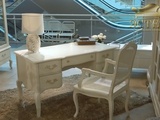 французская мебель в кабинет каинет кантри белый прованс книжный шкаф купе шинуа эстет belestet.ru