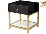 дизайнерская мебель тумба прикроватна черная золото гарда декор эстет belestet.ru
