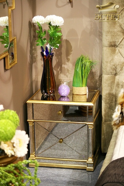 элитная дизайнерская мебель хайтек модерн тумба прикроватная зеркальная мебел ардеко гарда декор эс