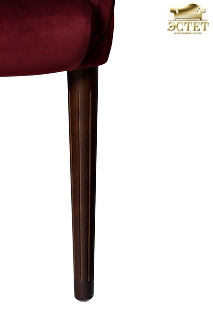 красное бордовое кресло стеганое акцентное красное кресло дизайнерское кресло этет belestet.ru