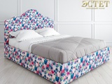 цветная дизайнерская мягкая кровать к04 артдеко ардеко kreind  belestet.ru