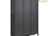 N123 шкаф трехдверный массив спальня черный прованс ноктюрн nocturne kreind belestet.ru