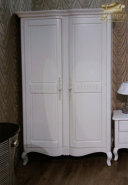 шкаф двухдверный белый массив березы провиденса french village спальня прованс кантри белая provence