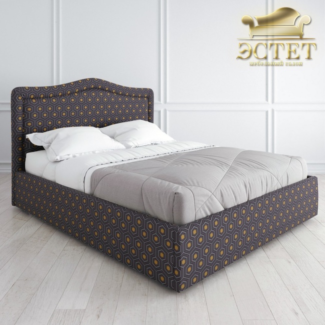 серая дизайнерская мягкая кровать к-01 аглийский стиль kreind belestet.ru