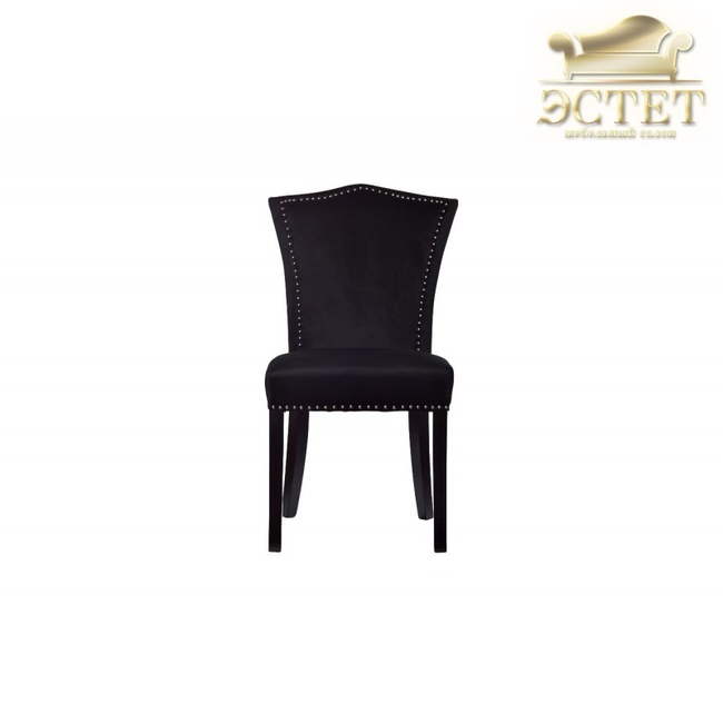 мягкий стул артдеко ардеко дизайнерский стул с кольцом велюровый черный гарда декор эстет belestet.r