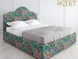 яркие цветы дизайнерская мягкая кровать к04 с подъемным механизмм артдеко ардеко kreind  belestet.r