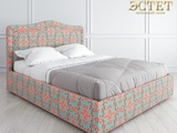голубая розовая бирюзовая мягкая кровать в стиле артдеко ардеко к-01 kreind belestet.ru
