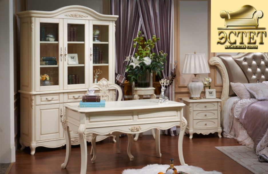 итальянская мебель массив элитная мебель кабинет шинуа фиоре бьянко Fleur Blanche эстет belestet.ru