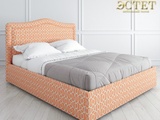 коралловая мягкая кровать в стиле лофт с подъемным механизмом kreind belestet.ru