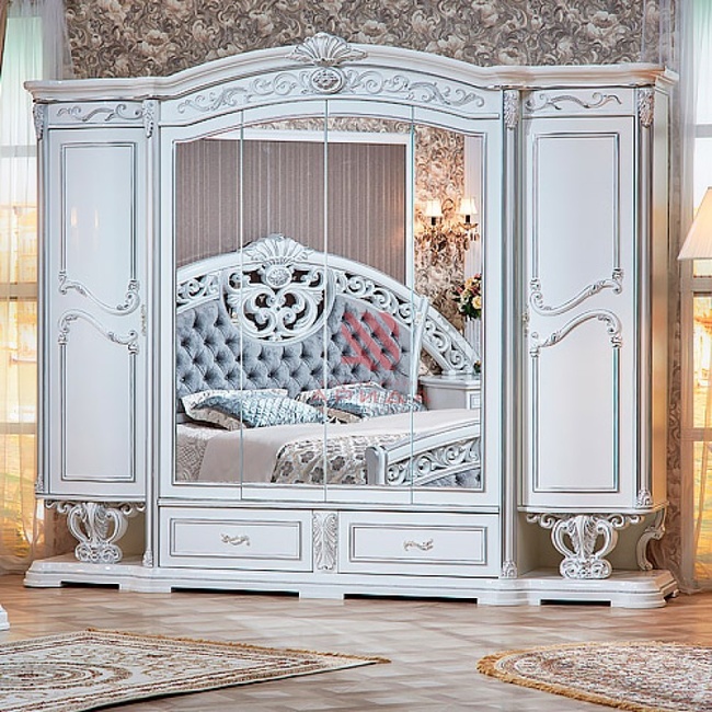 Набор мебели для спальни «Марелла» (белый серебро)