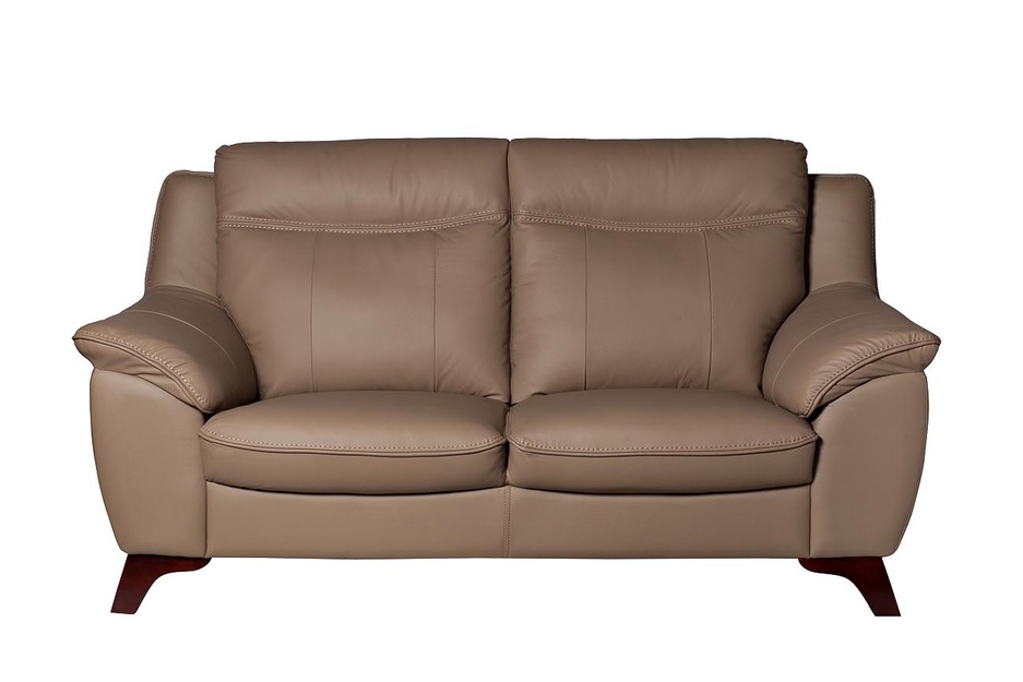 бежевый кожаный диван